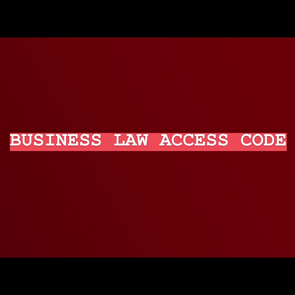 BUS LAW ACCESS CODE TO CENGAGE